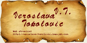 Veroslava Topolović vizit kartica